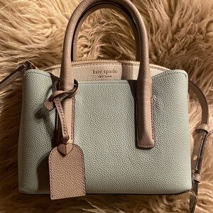 Kate Spade Mint and Taupe Leather Satchel